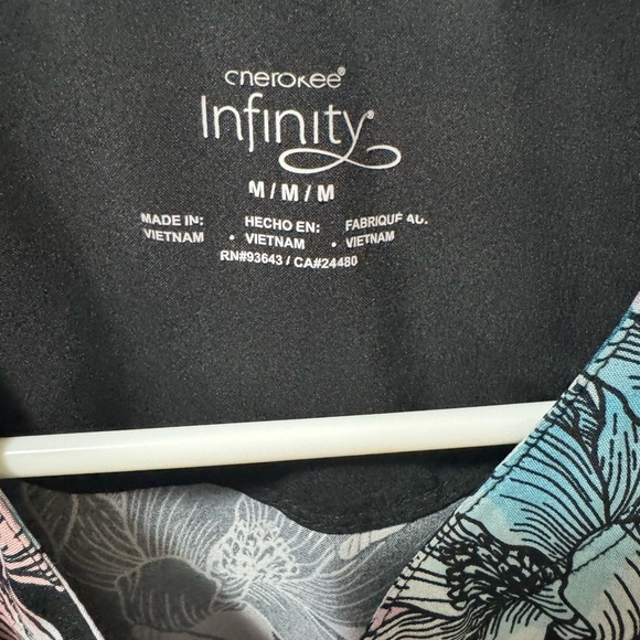 Infinity Patterned Scrub Top - Picture 2 of 3